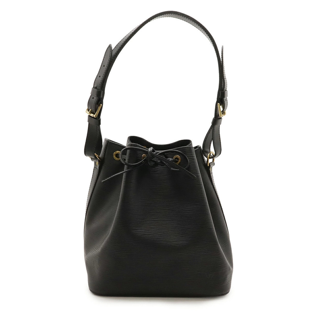 LOUIS VUITTON Epi Shoulder Bag Hobo Drawstring Noir Black